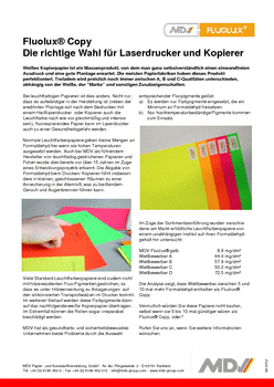 Fluolux Info Sheet